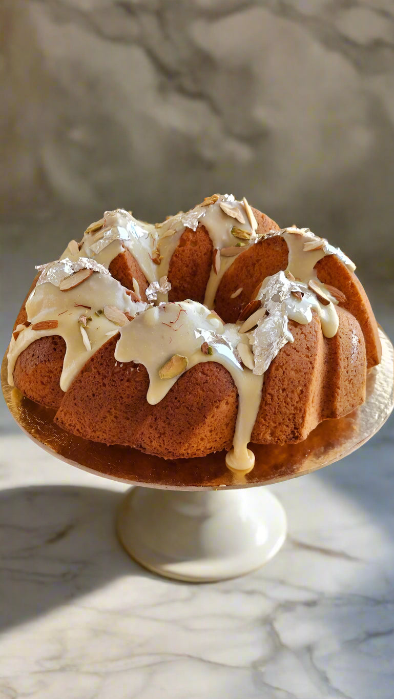Rabri Tea Cake with Rabri Glaze
