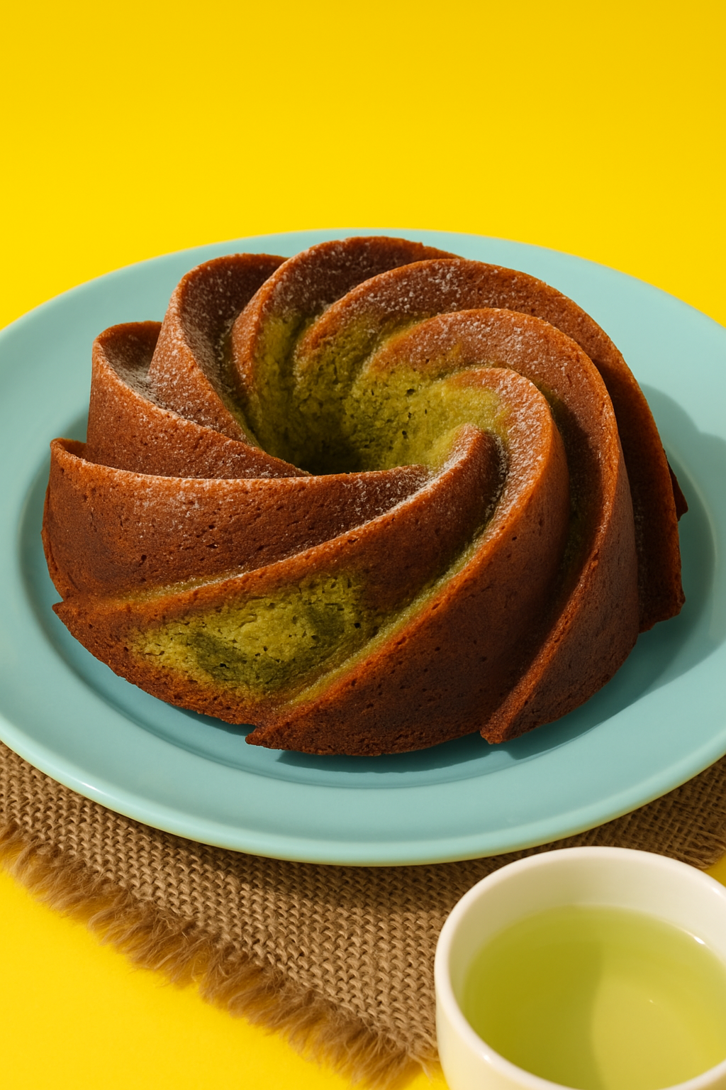 Matcha Marble Cake