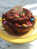 Fudgy Brownie Cake - Because celebrations should be  drenched in chocolate.