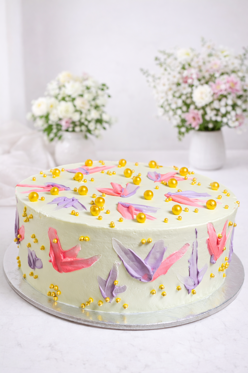 Floral Anniversary Cake