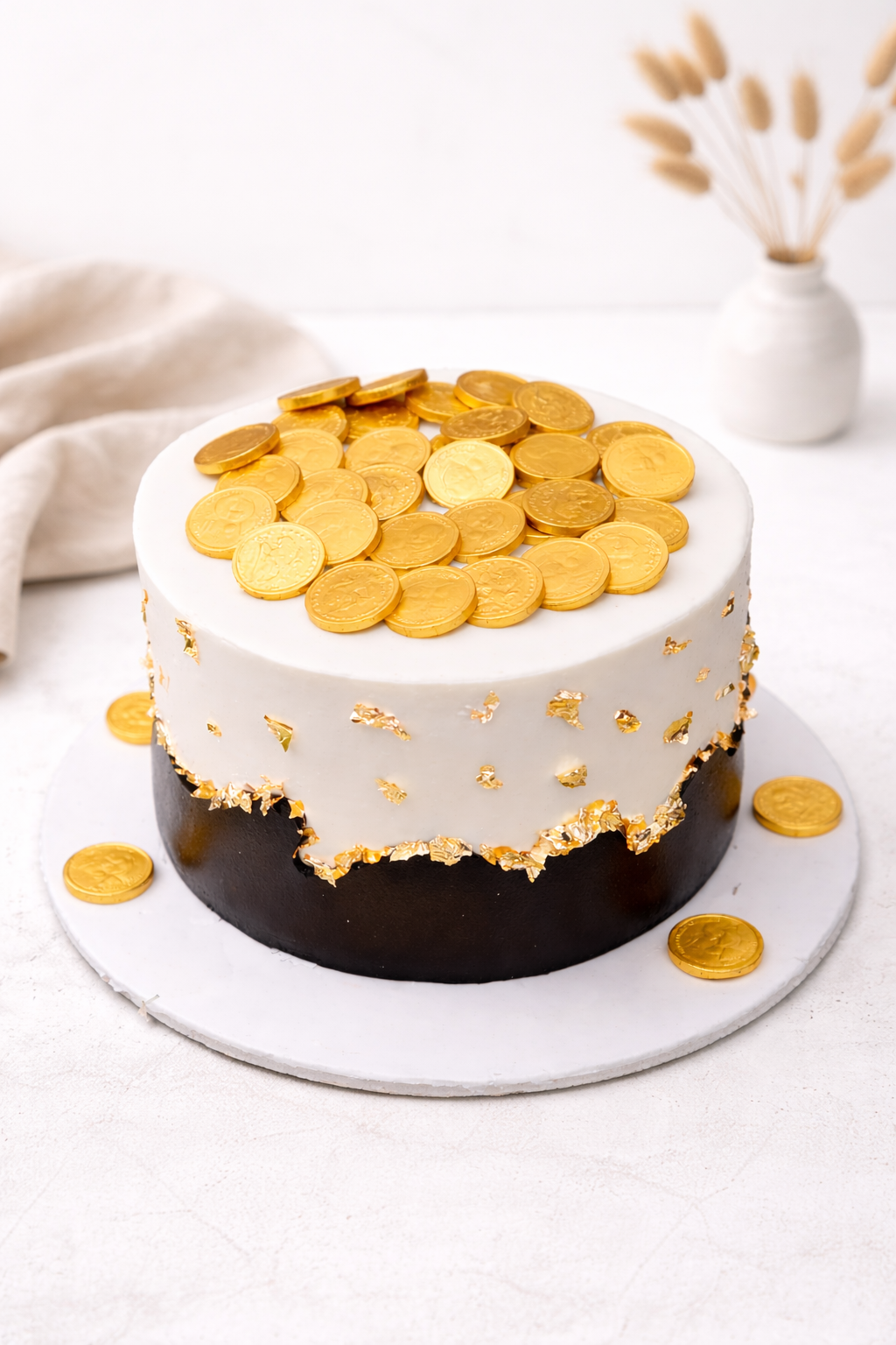 Golden Coins Cake : Birthday Cake